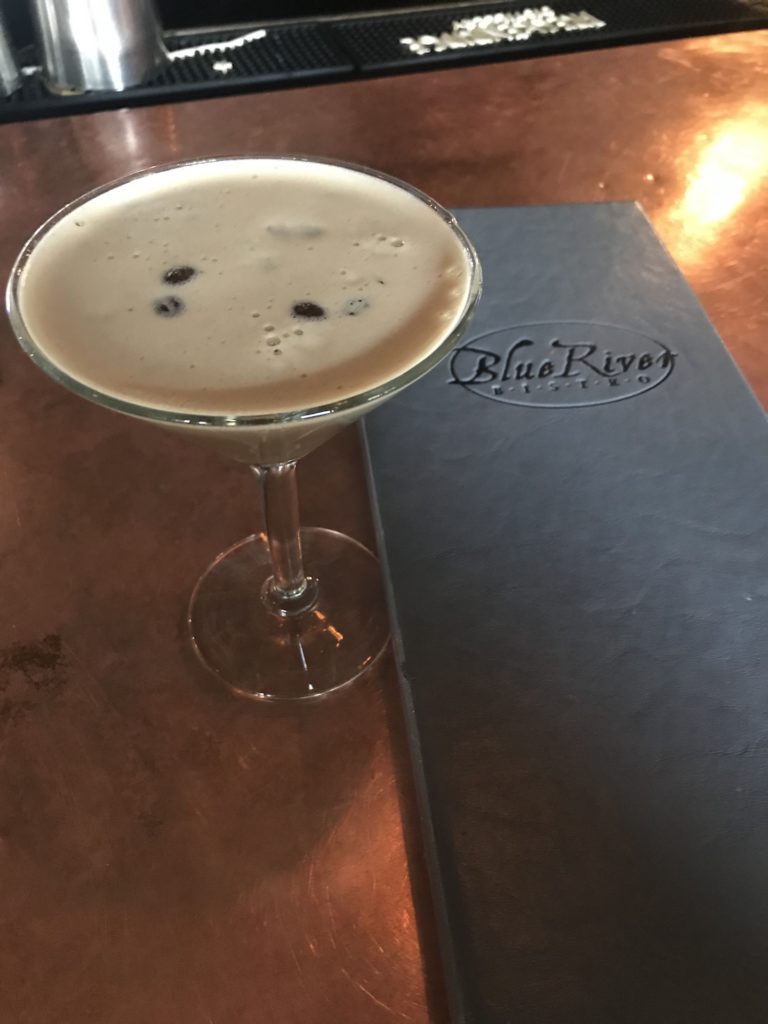 Martini and menu