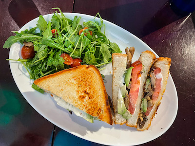 Veggie sandwich at palm springs restaurant